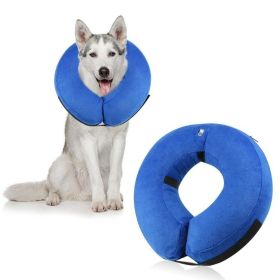 Soft Dog Cone Collar for After Surgery - Inflatable Dog Neck Donut Collar - Elizabethan Collar for Dogs Recovery (Colour: CQLQ11 Love Peach, size: S)